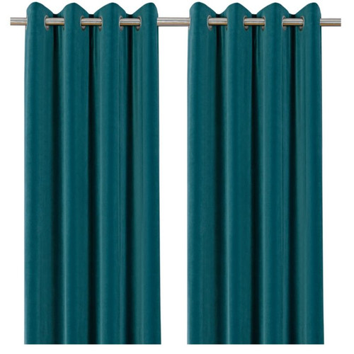 GoodHome Curtain Valgreta 140 x 260 cm, turquoise