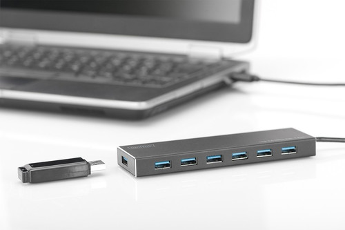 Digitus 7-port Hub USB 3.0 SuperSpeed, aluminum