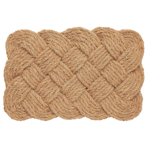 STAVREBY Door mat, indoor, handmade, braided natural, 40x60 cm