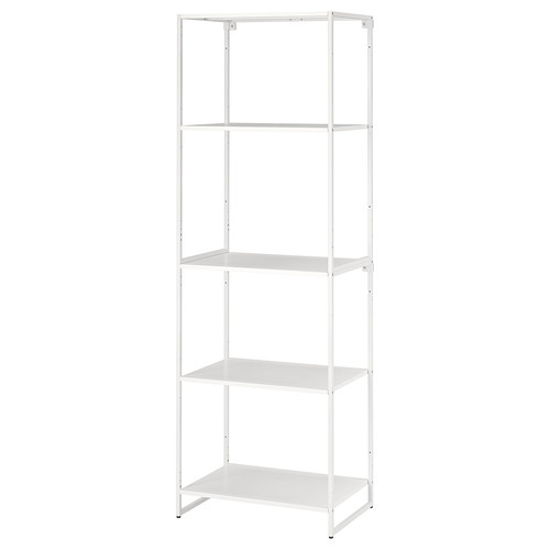 JOSTEIN Shelving unit, in/outdoor/metal white, 61x40x180 cm