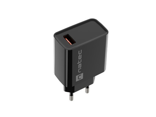 Natec USB Charger Ribera EU Plug 1x USB-A, black