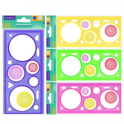 Starpak Spirograph Circle Template 1pc, assorted colours