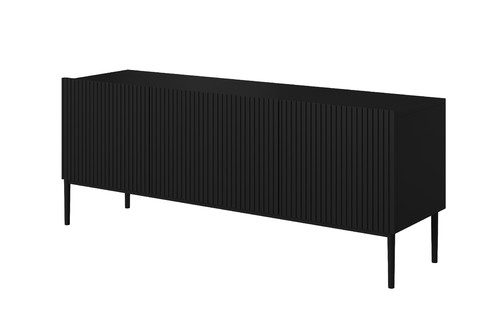 TV Cabinet Nicole 150 cm, matt black/black legs