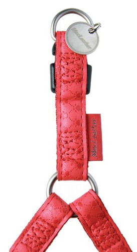 Zolux Adjustable Dog Harness Mac Leather 15mm, red