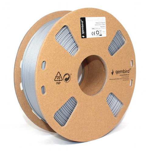 Gembird Filament for 3D Printer PLA/1.75mm/silver 330m 1kg