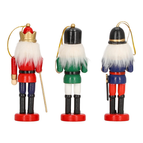 Christmas Tree Decoration Nutcracker 12cm Set of 3pcs