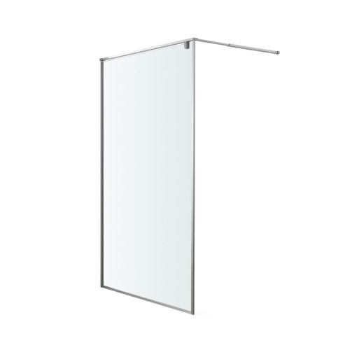 GoodHome Walk-in Shower Ezili 100 cm, chrome/transparent