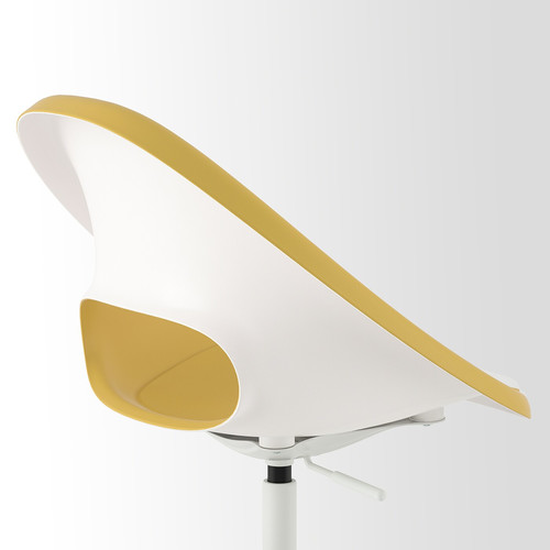 ELDBERGET / MALSKÄR Swivel chair, yellow/white
