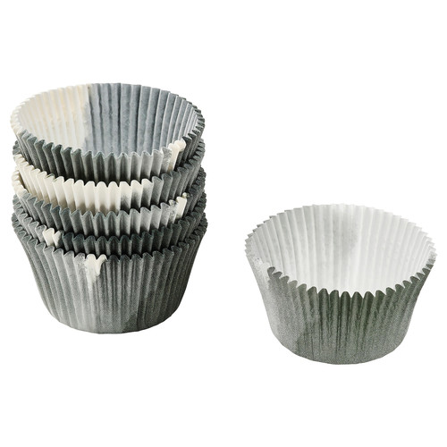 KRUSTISTEL Baking cup, grey/white, 65 pack