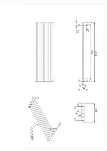 GoodHome Kitchen Wall Organiser Shelving Datil 60 cm