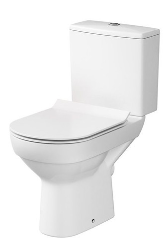 Cersanit WC Toilet Compact City Rimless Slim with Soft-Close Seat