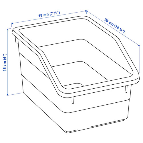 SOCKERBIT Box, white, 19x26x15 cm