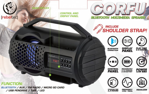 Rebeltec Bluetooth Speaker with Radio CORFU