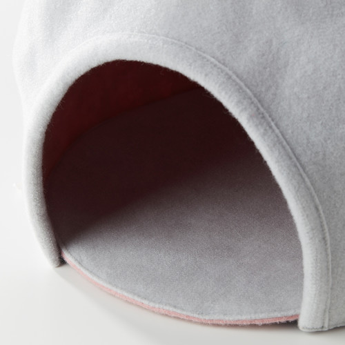 LURVIG Cat house, igloo, light grey/pink