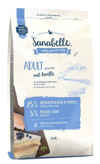 Sanabelle Cat Food Adult Trout 400g www.megastore .mt