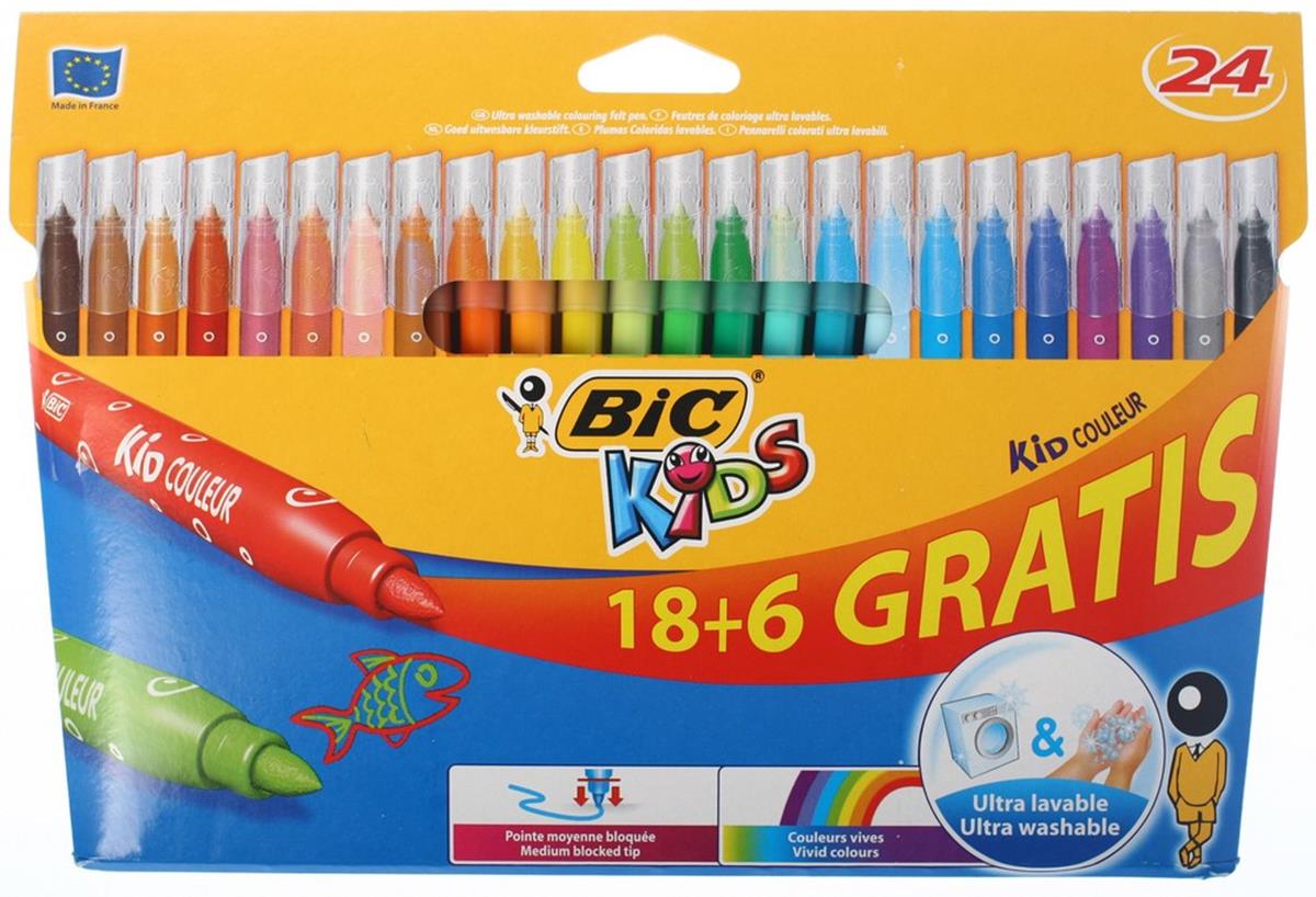 BIC Kids Colouring Box - 60 Colouring Pencils/60 Colouring Felt