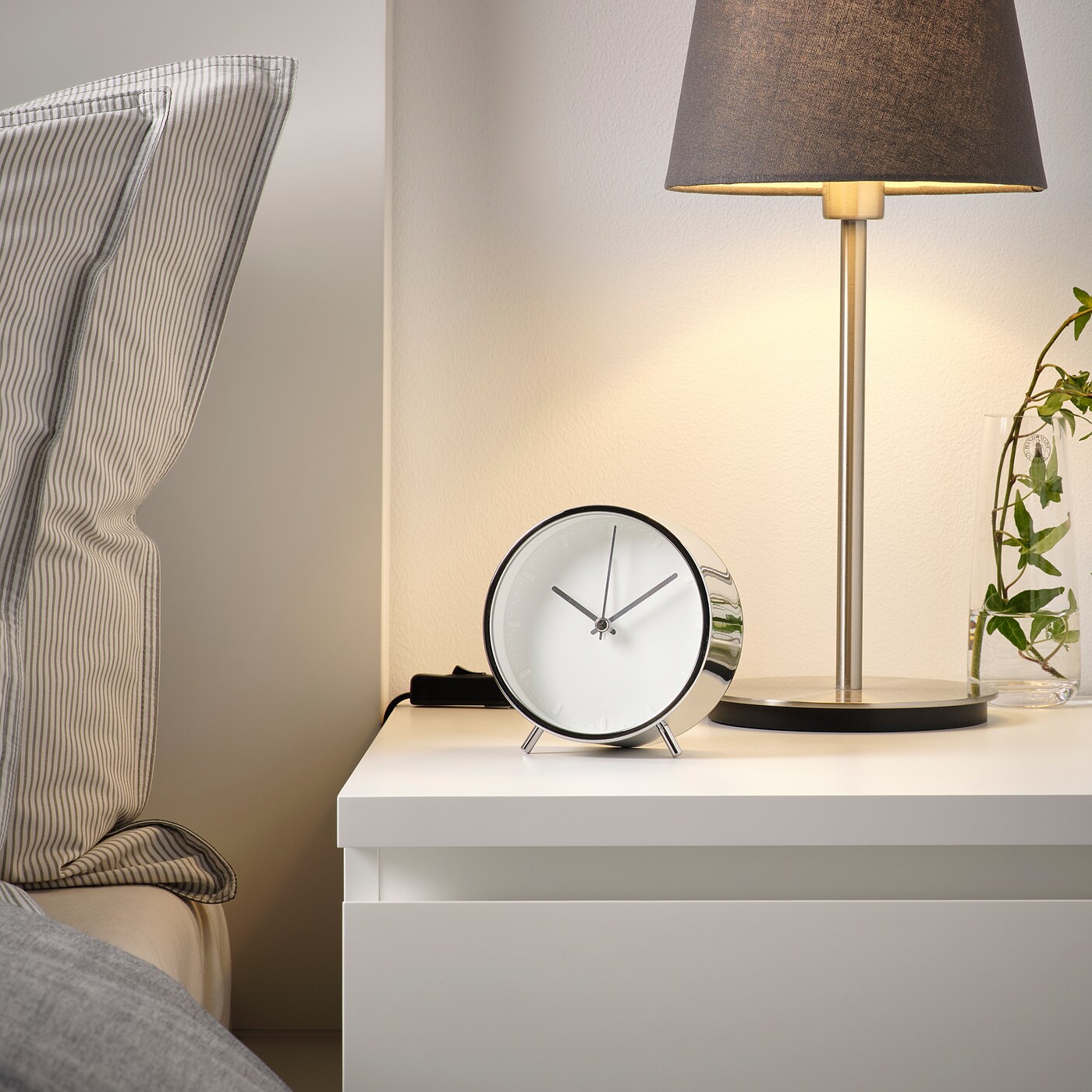 PLIRA Alarm clock, low-voltage/turquoise, 10 cm - IKEA