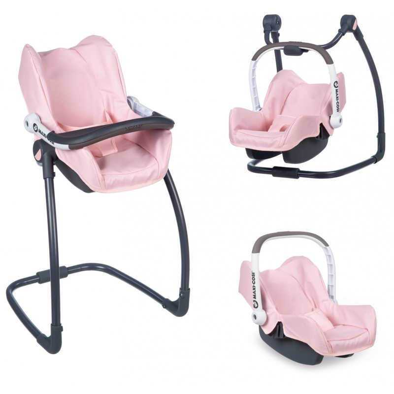 Smoby 'Baby Nurse' 3-in-1 dining chair, bed & suitcase for dolls