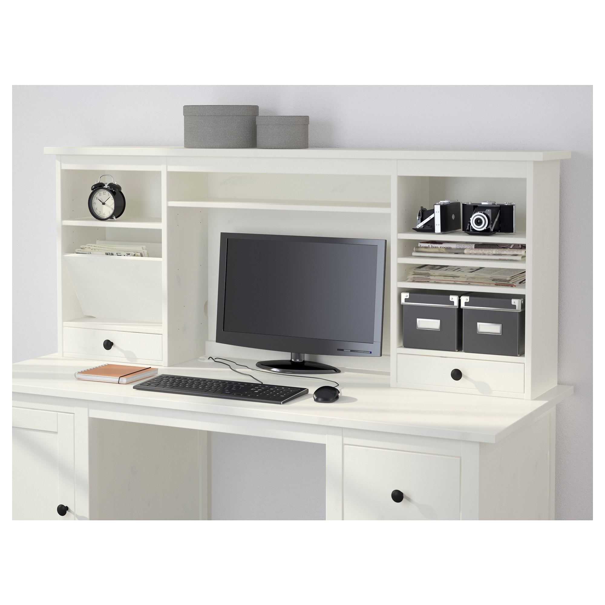 Hemnes Add On Unit For Desk White Stain 152x63 Cm Www Megastore