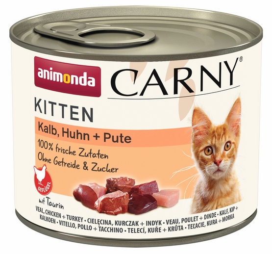 Animonda Carny Kitten Veal Chicken Cat Wet Food 200g www