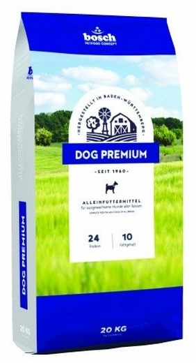Vertolking menu geweer Bosch Dog Food Premium 20kg www.megastore.com.mt