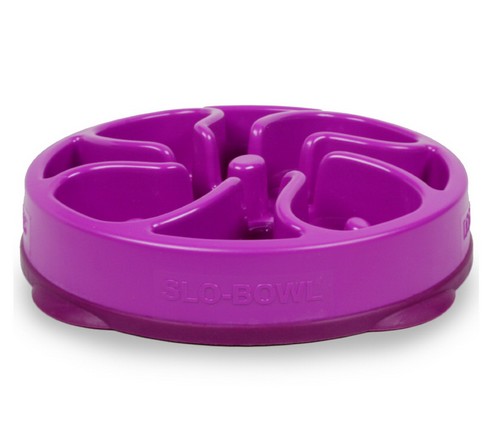 Outward Hound Fun Feeder Bowl Purple Mini