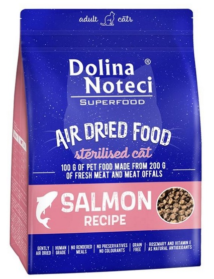 Dolina Noteci Superfood Air Dried Sterilised Cat Dry Food Salmon