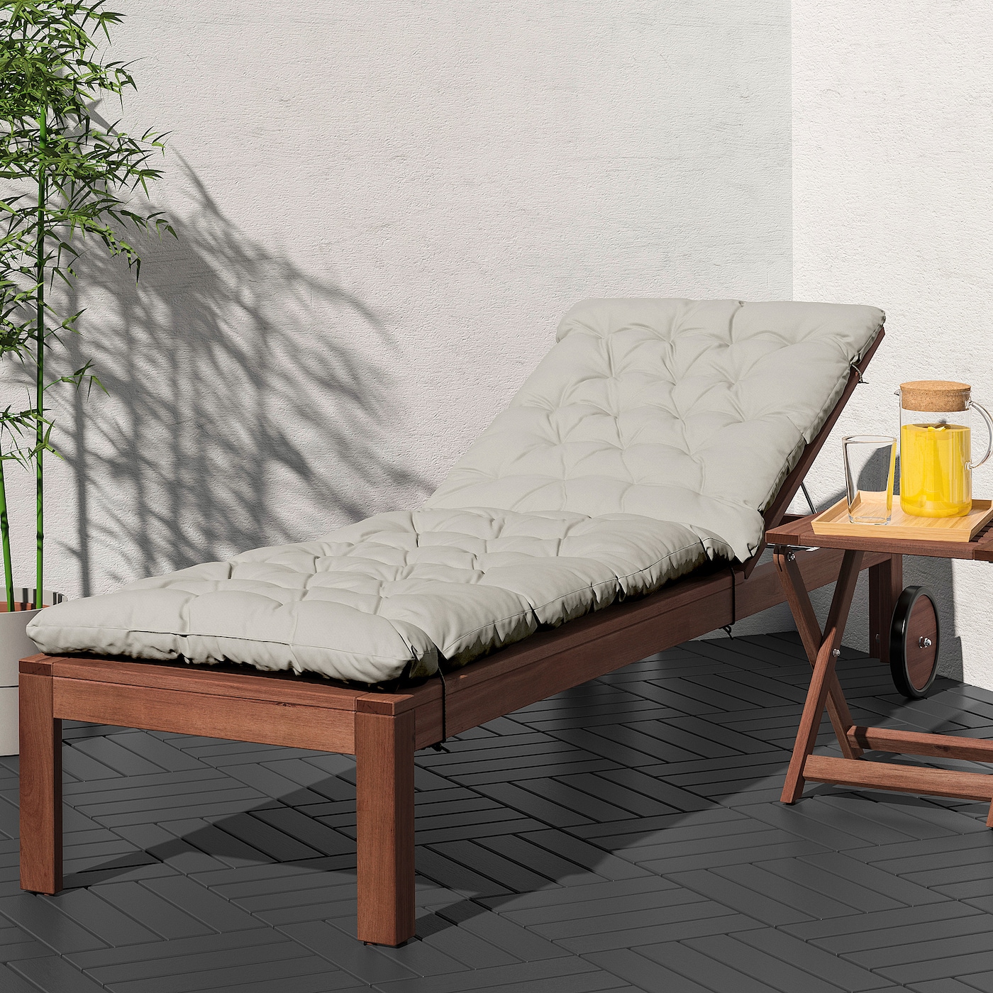 KUDDARNA Sun lounger cushion grey 190x60 cm www.megastore .mt